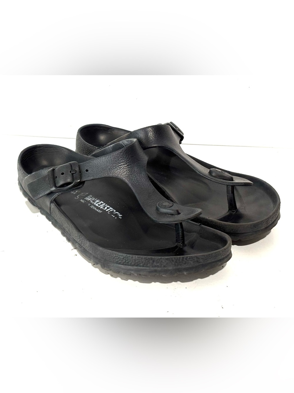 Birkenstock Gizeh EVA Black Sandals Size 38 Fits US Womens 8-8.5